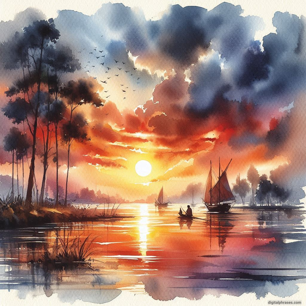 120 Sunset Drawing Ideas (Pencil Sketches, Crayon Drawings and Watercolor Paintings)