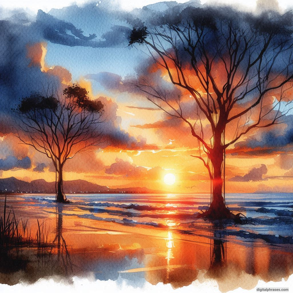 120 Sunset Drawing Ideas (Pencil Sketches, Crayon Drawings and Watercolor Paintings)