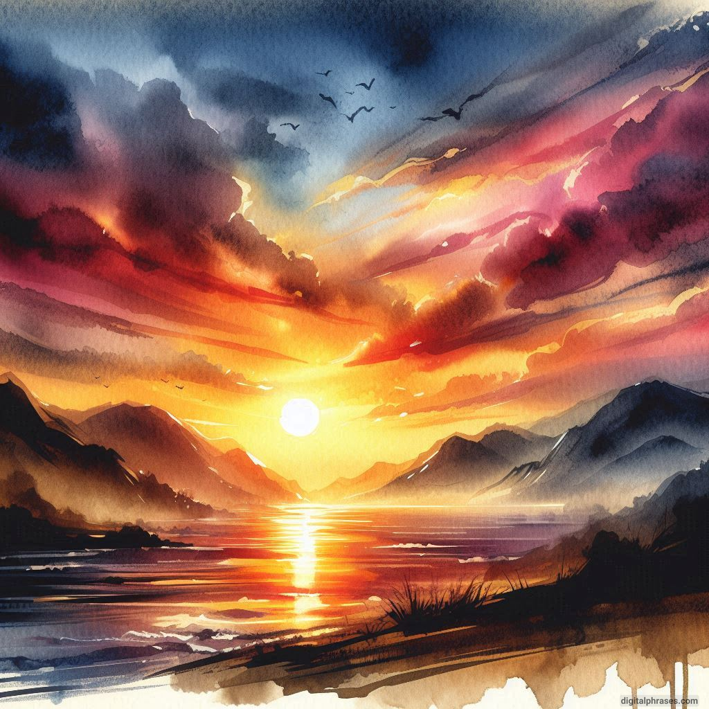 120 Sunset Drawing Ideas (Pencil Sketches, Crayon Drawings and Watercolor Paintings)