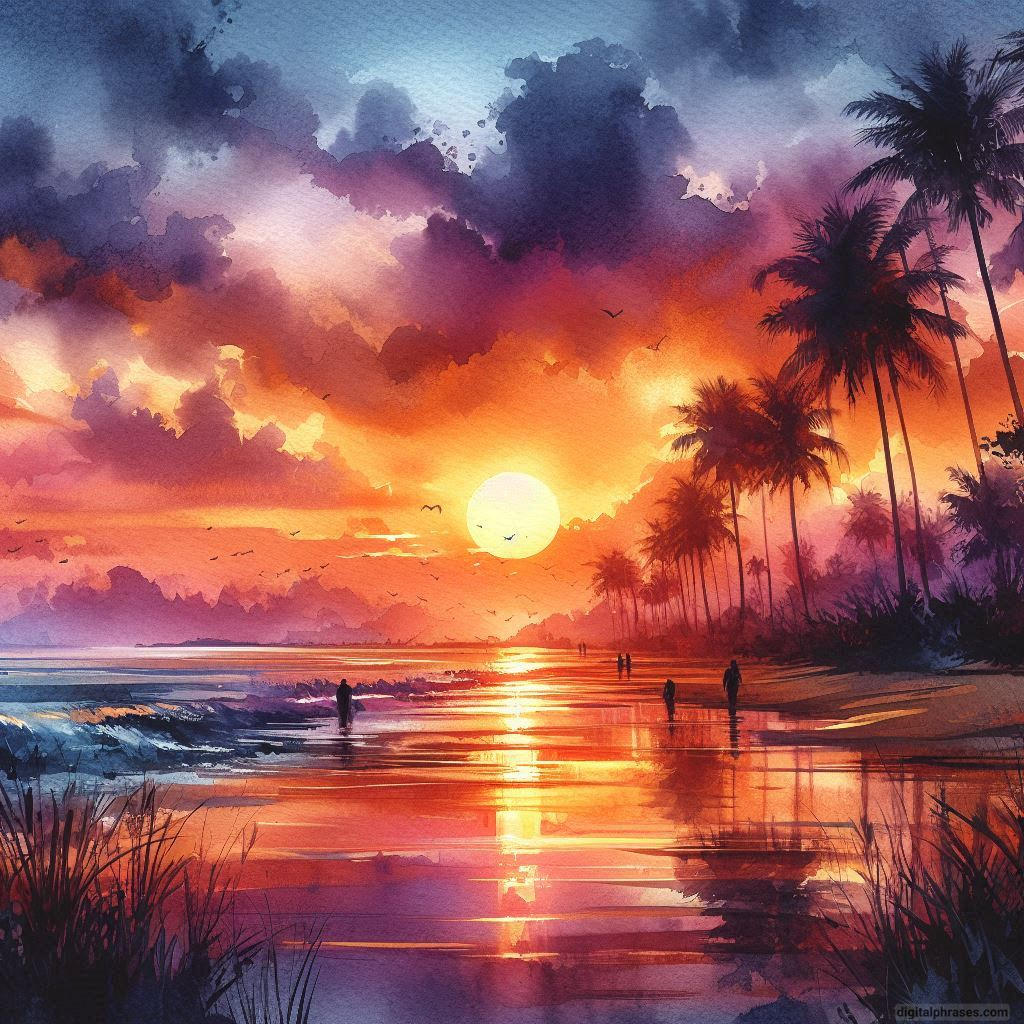 120 Sunset Drawing Ideas (Pencil Sketches, Crayon Drawings and Watercolor Paintings)