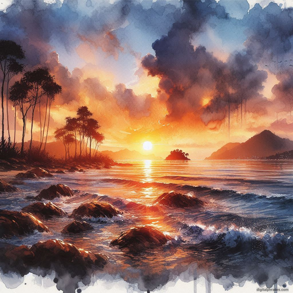 120 Sunset Drawing Ideas (Pencil Sketches, Crayon Drawings and Watercolor Paintings)