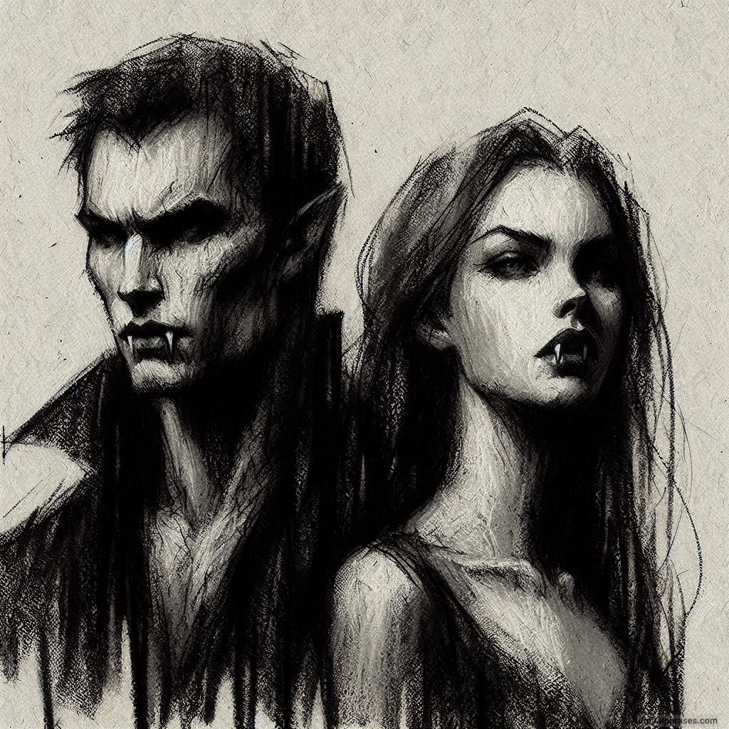 73 Vampire Couple Drawing Ideas