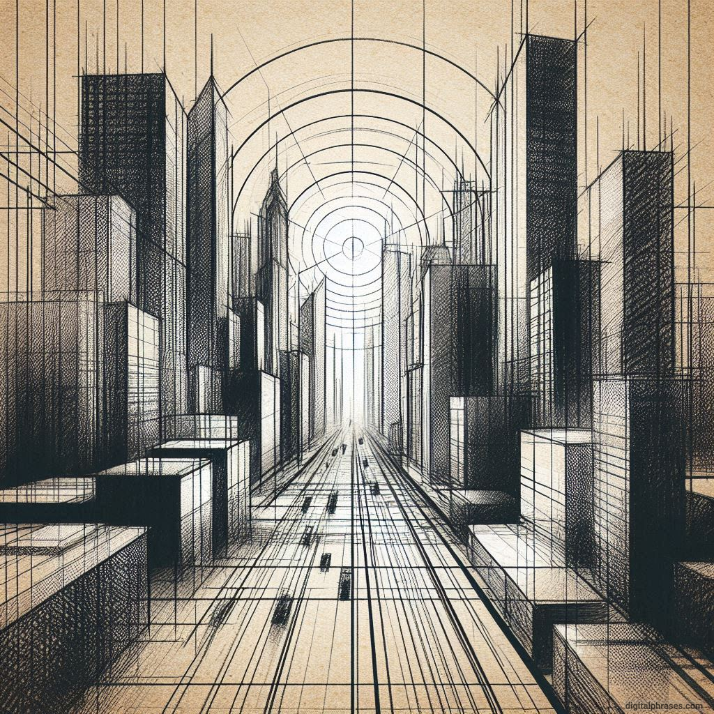 80 One-Point Perspective Drawing Ideas of Cities