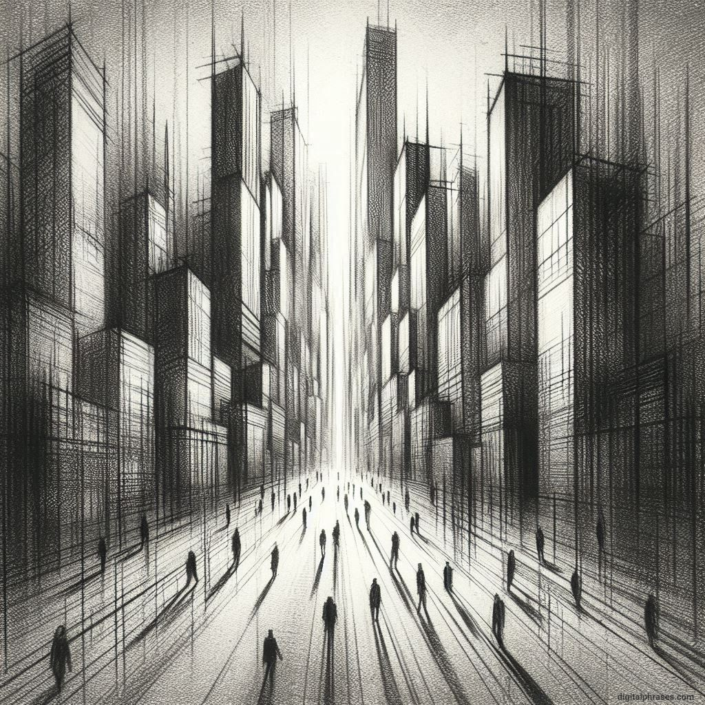 80 One-Point Perspective Drawing Ideas of Cities