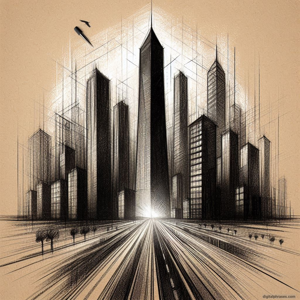 80 One-Point Perspective Drawing Ideas of Cities