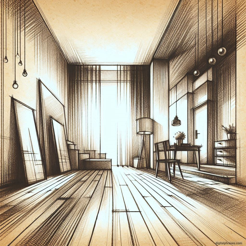 80 One Point Perspective Room/Bedroom Drawings