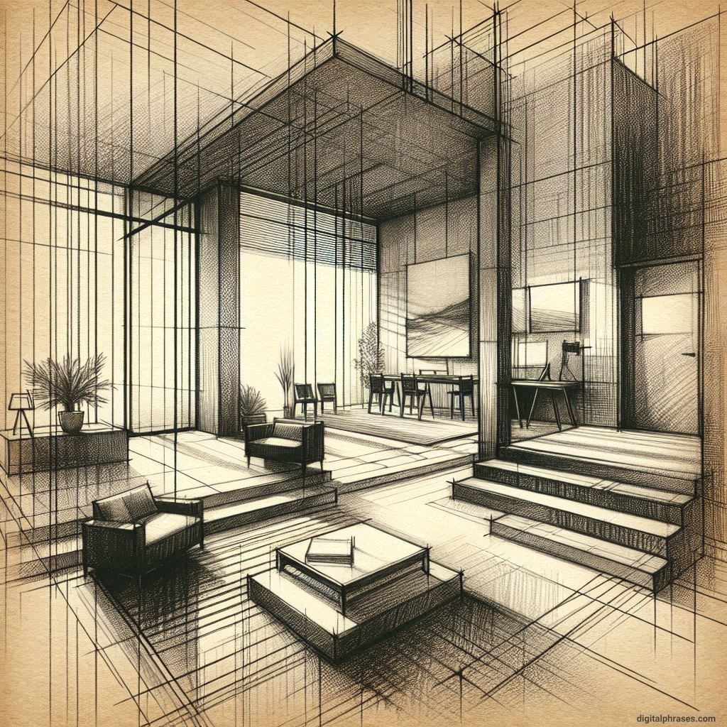 80 One Point Perspective Room/Bedroom Drawings