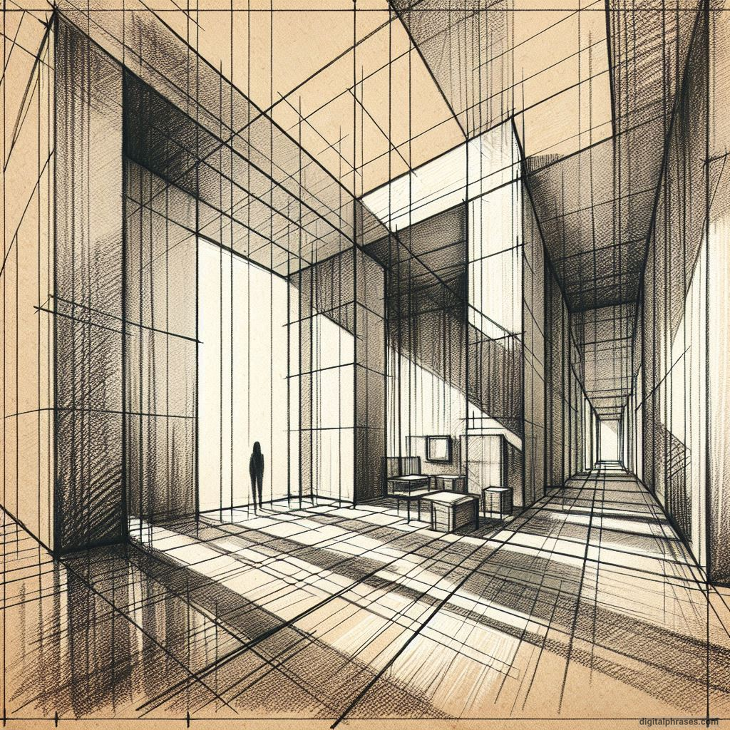 80 One Point Perspective Room/Bedroom Drawings