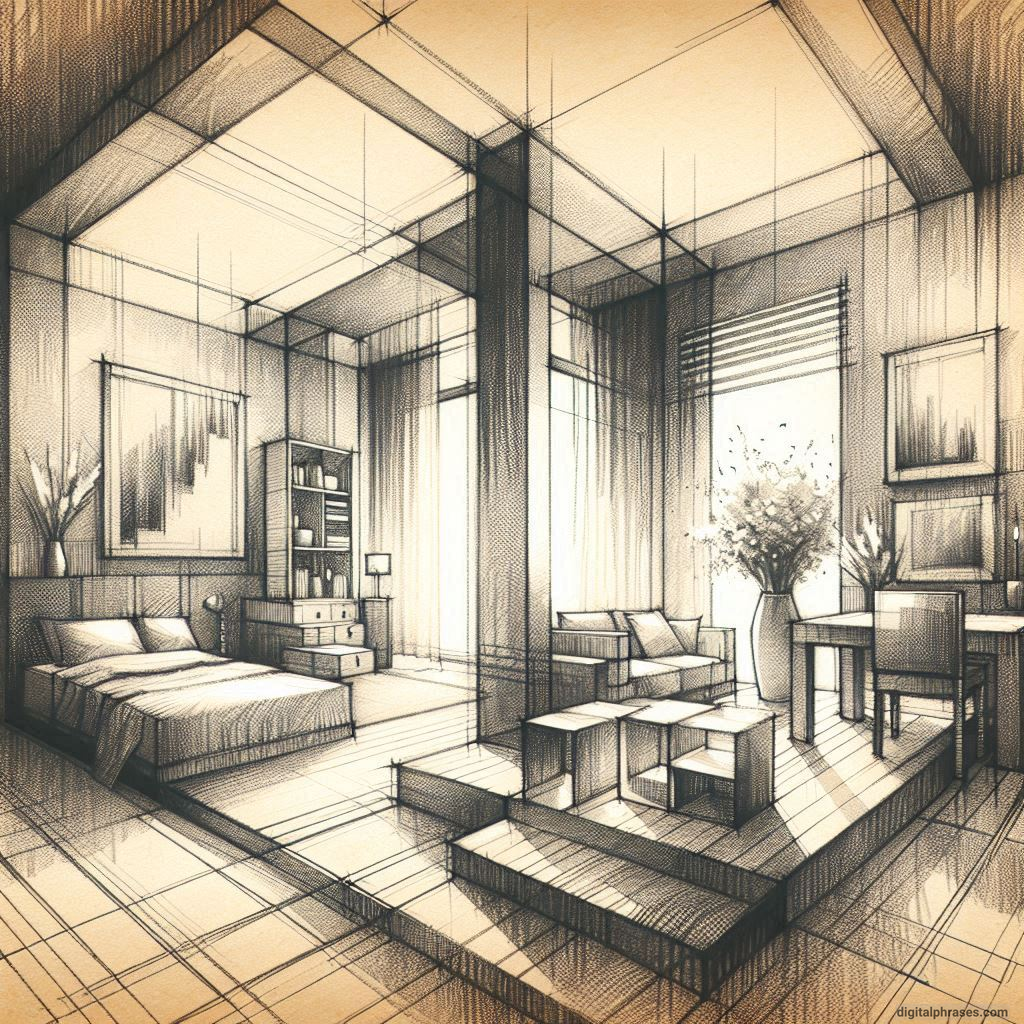 80 One Point Perspective Room/Bedroom Drawings 80 One Point Perspective Room/Bedroom Drawings