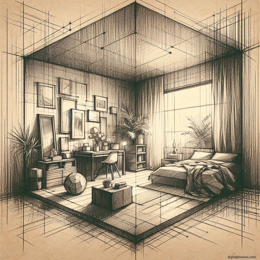 80 One Point Perspective Room/Bedroom Drawings 80 One Point Perspective Room/Bedroom Drawings