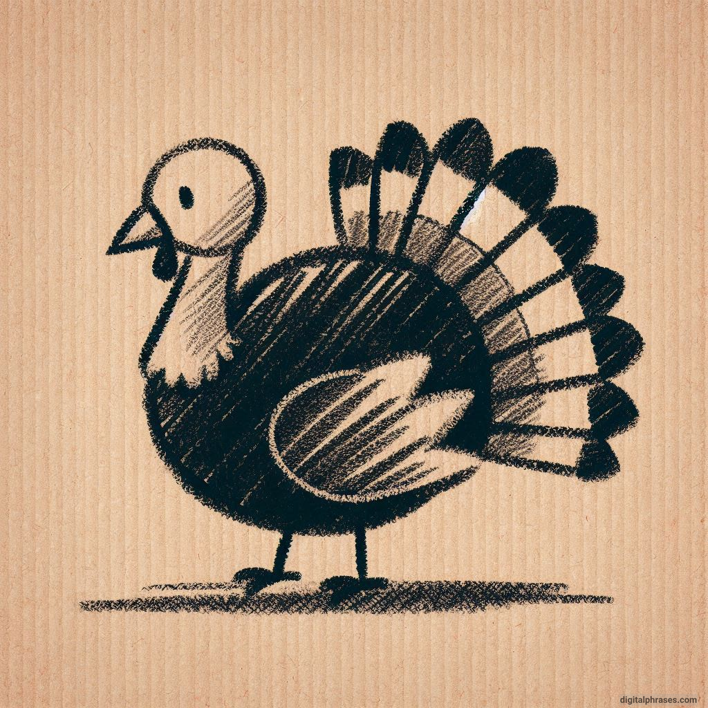 100 Turkey Drawing Ideas (Easy, Difficult, Cute, Funny and Cartoonish)