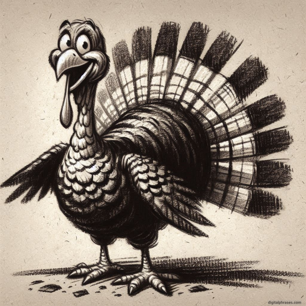 100 Turkey Drawing Ideas (Easy, Difficult, Cute, Funny and Cartoonish)