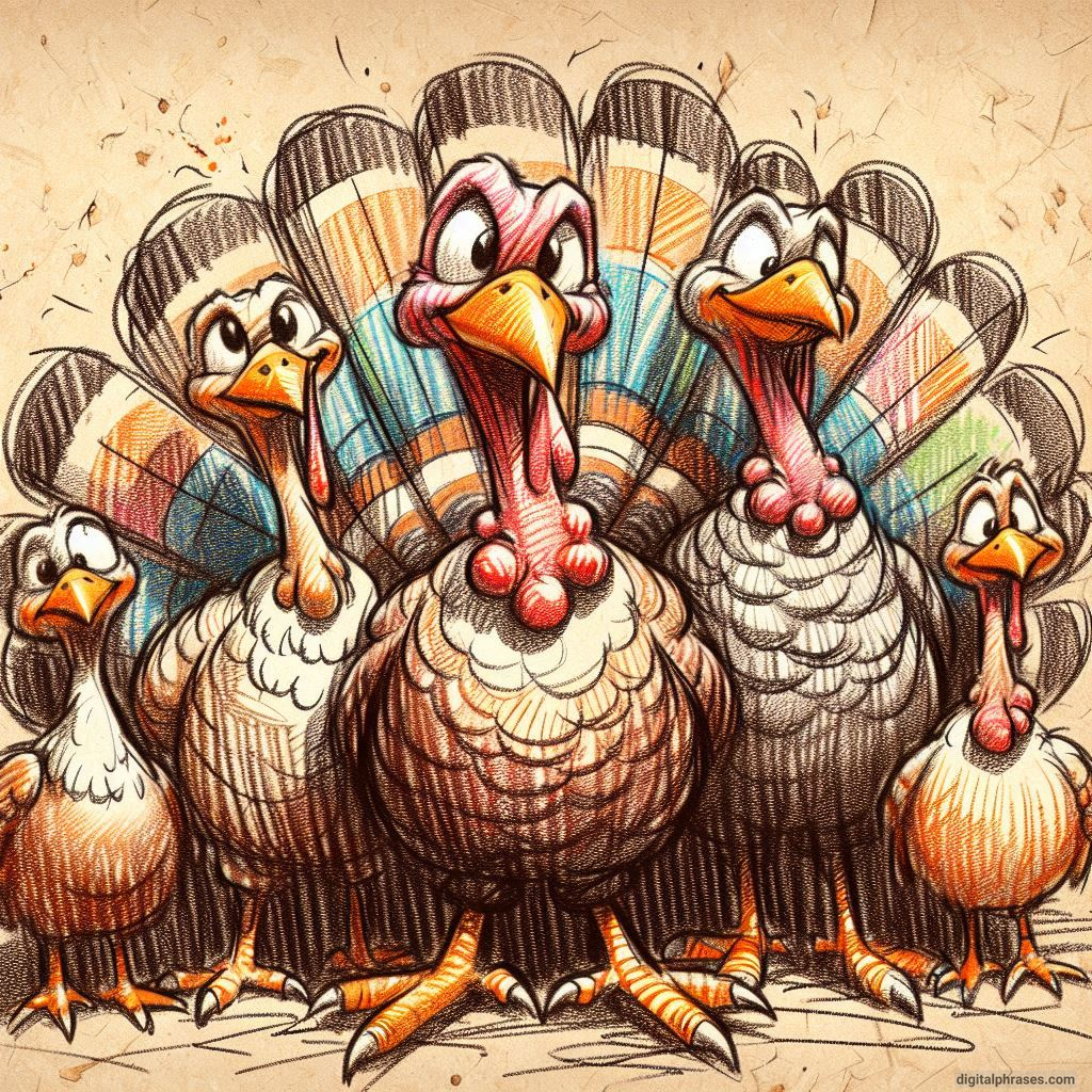 100 Turkey Drawing Ideas (Easy, Difficult, Cute, Funny and Cartoonish)