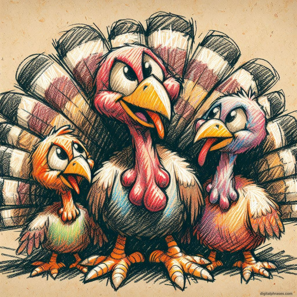 100 Turkey Drawing Ideas (Easy, Difficult, Cute, Funny and Cartoonish)