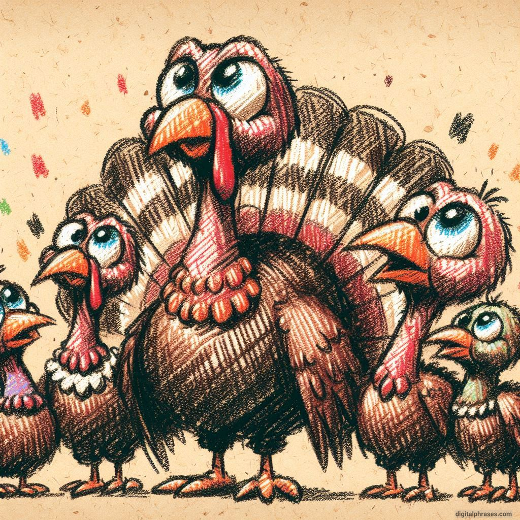 100 Turkey Drawing Ideas (Easy, Difficult, Cute, Funny and Cartoonish)