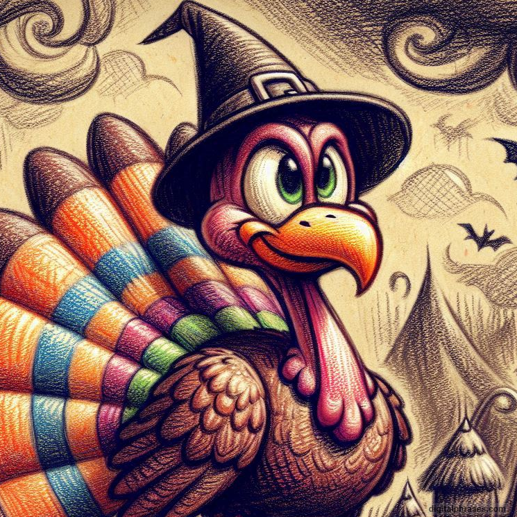 100 Turkey Drawing Ideas (Easy, Difficult, Cute, Funny and Cartoonish)