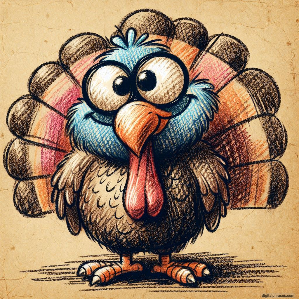 100 Turkey Drawing Ideas (Easy, Difficult, Cute, Funny and Cartoonish)