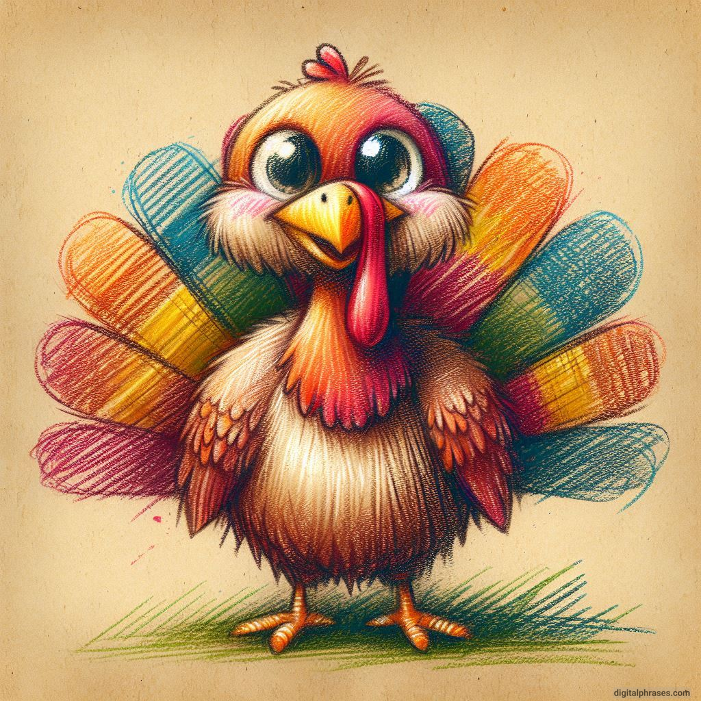 100 Turkey Drawing Ideas (Easy, Difficult, Cute, Funny and Cartoonish)