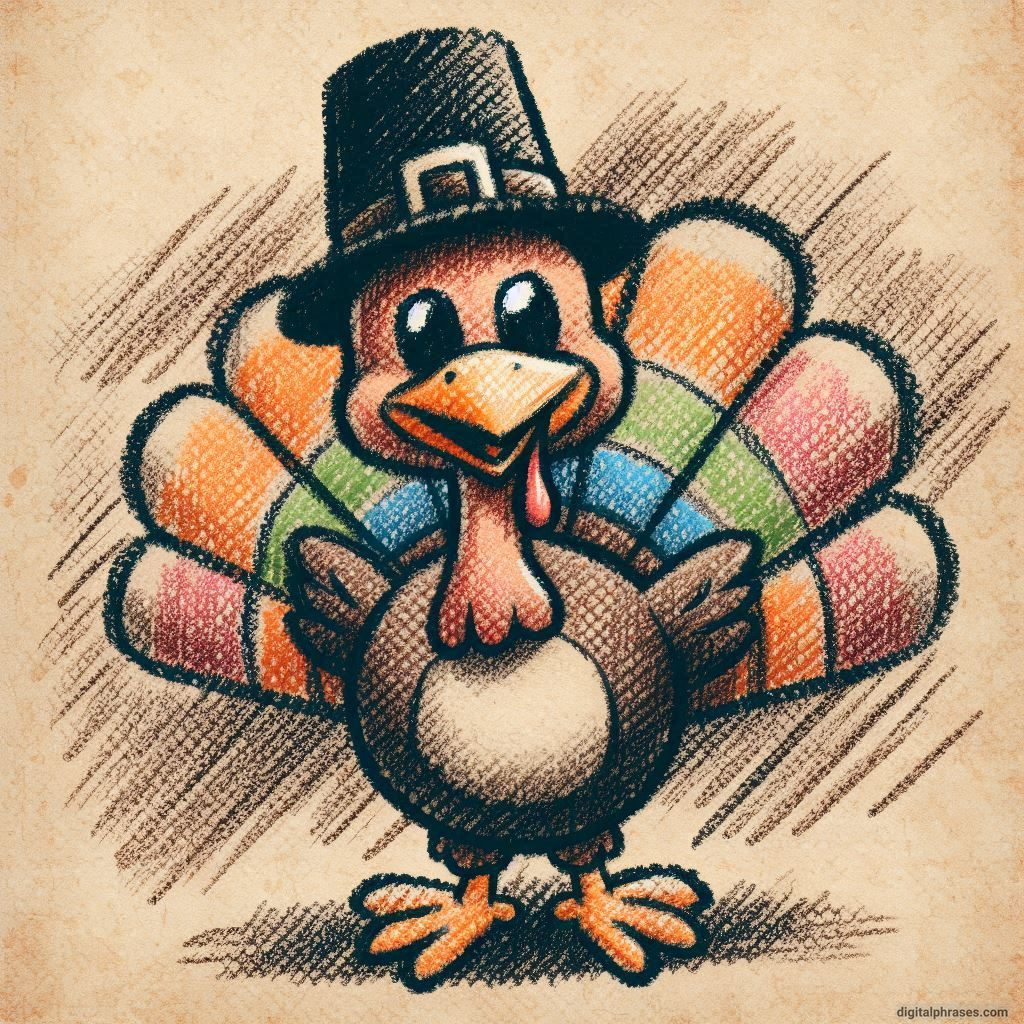 100 Turkey Drawing Ideas (Easy, Difficult, Cute, Funny and Cartoonish)