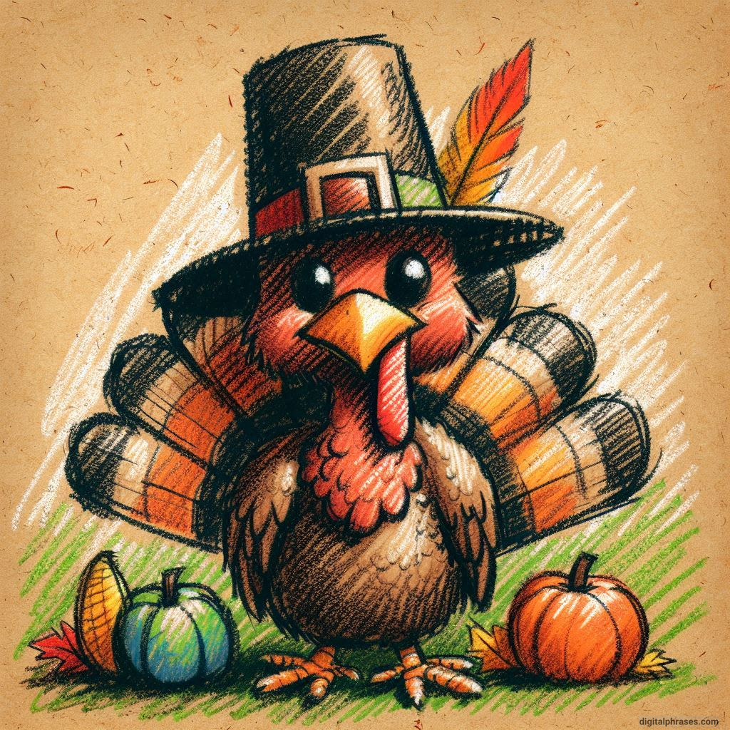 100 Turkey Drawing Ideas (Easy, Difficult, Cute, Funny and Cartoonish)