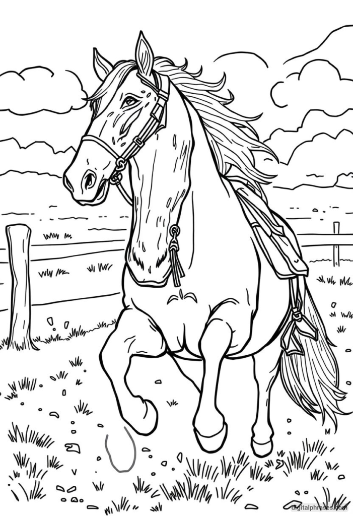 60 Horse Coloring Pages For Kids, Adults and Toddlers (Free PDF Printables)