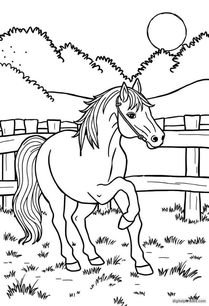 60 Horse Coloring Pages For Kids, Adults and Toddlers (Free PDF Printables)