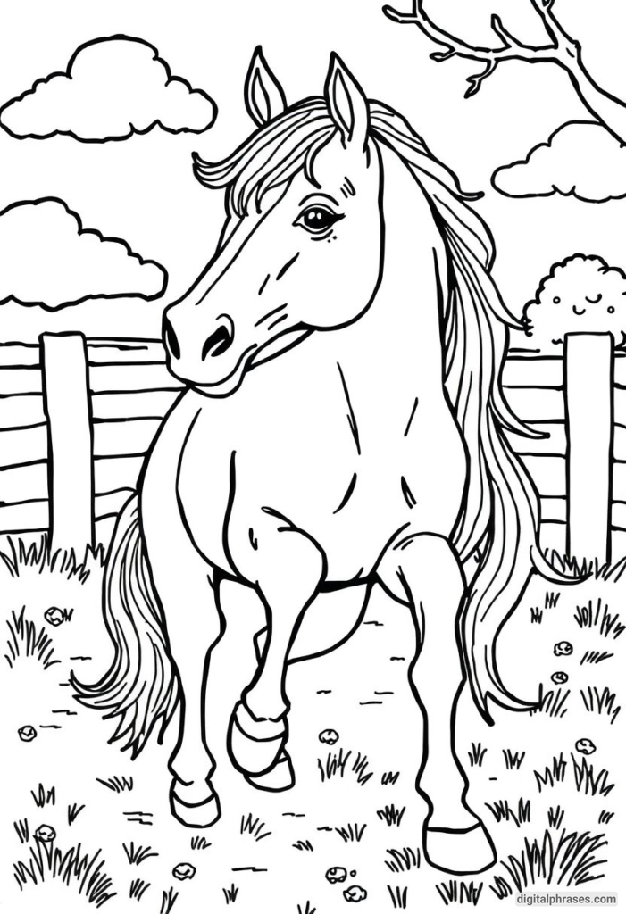 60 Horse Coloring Pages For Kids, Adults and Toddlers (Free PDF Printables)