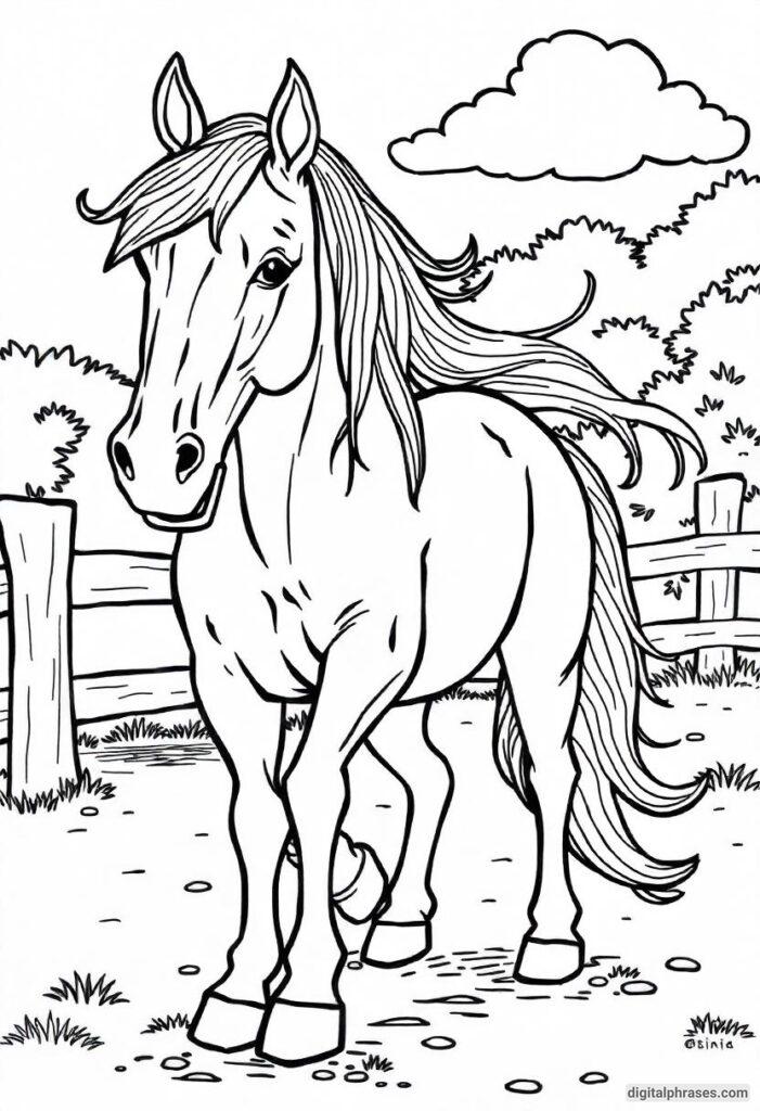 60 Horse Coloring Pages For Kids, Adults and Toddlers (Free PDF Printables)