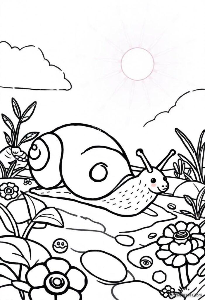 43 Snail Coloring Pages With Free PDF Printables