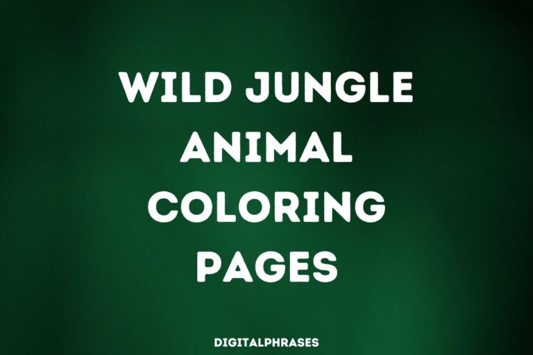 24 Wild Jungle Animal Coloring Pages