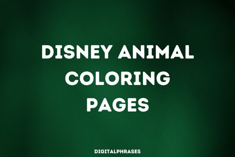 24 Disney Animal Coloring Pages