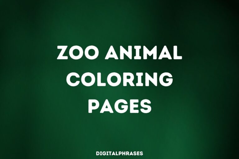 24 Zoo Animal Coloring Pages