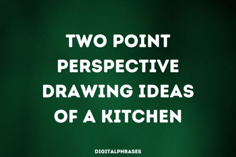 20 Two Point Perspective Drawing Ideas of a Kitchen