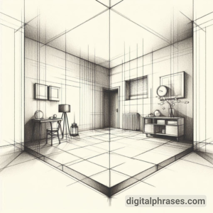 22 Two Point Perspective Drawing Ideas of Rooms and Bedroom Interiors