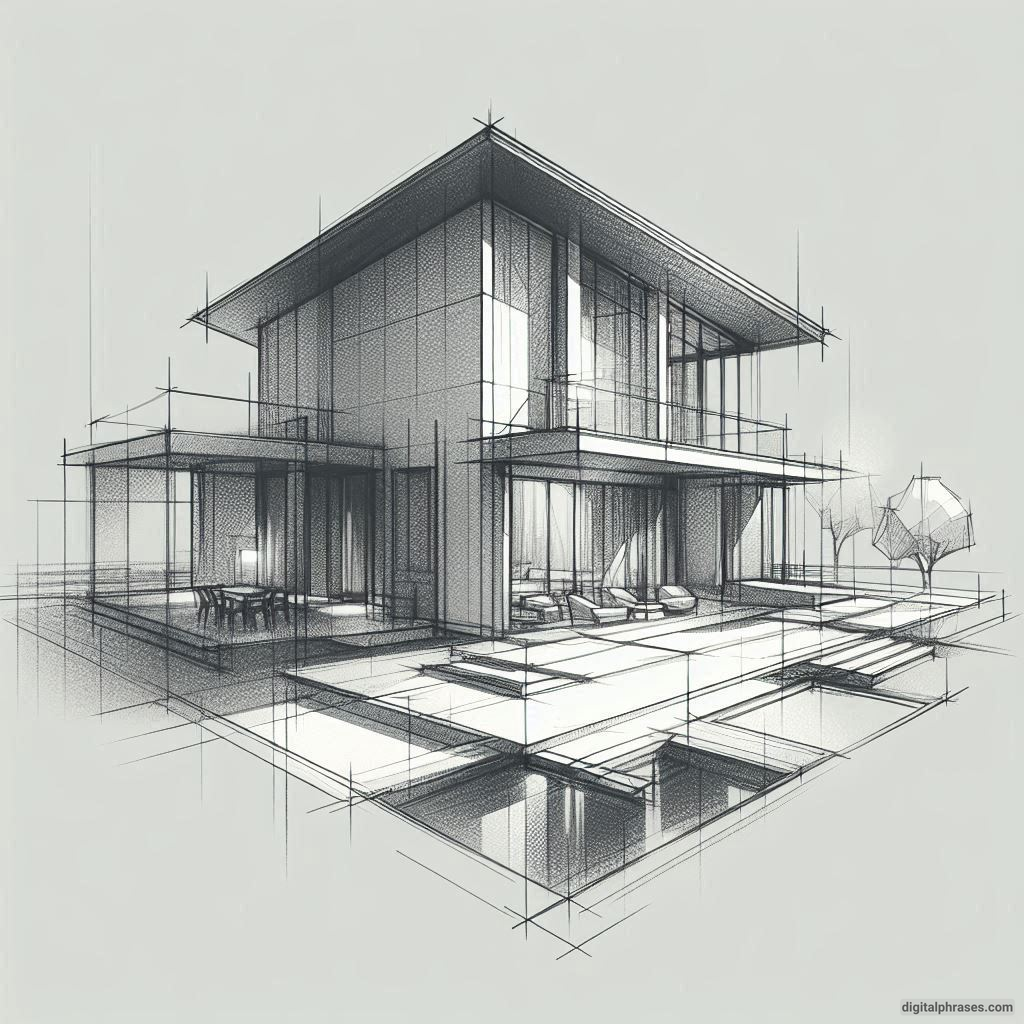 25 Two Point Perspective Drawing Ideas of a House