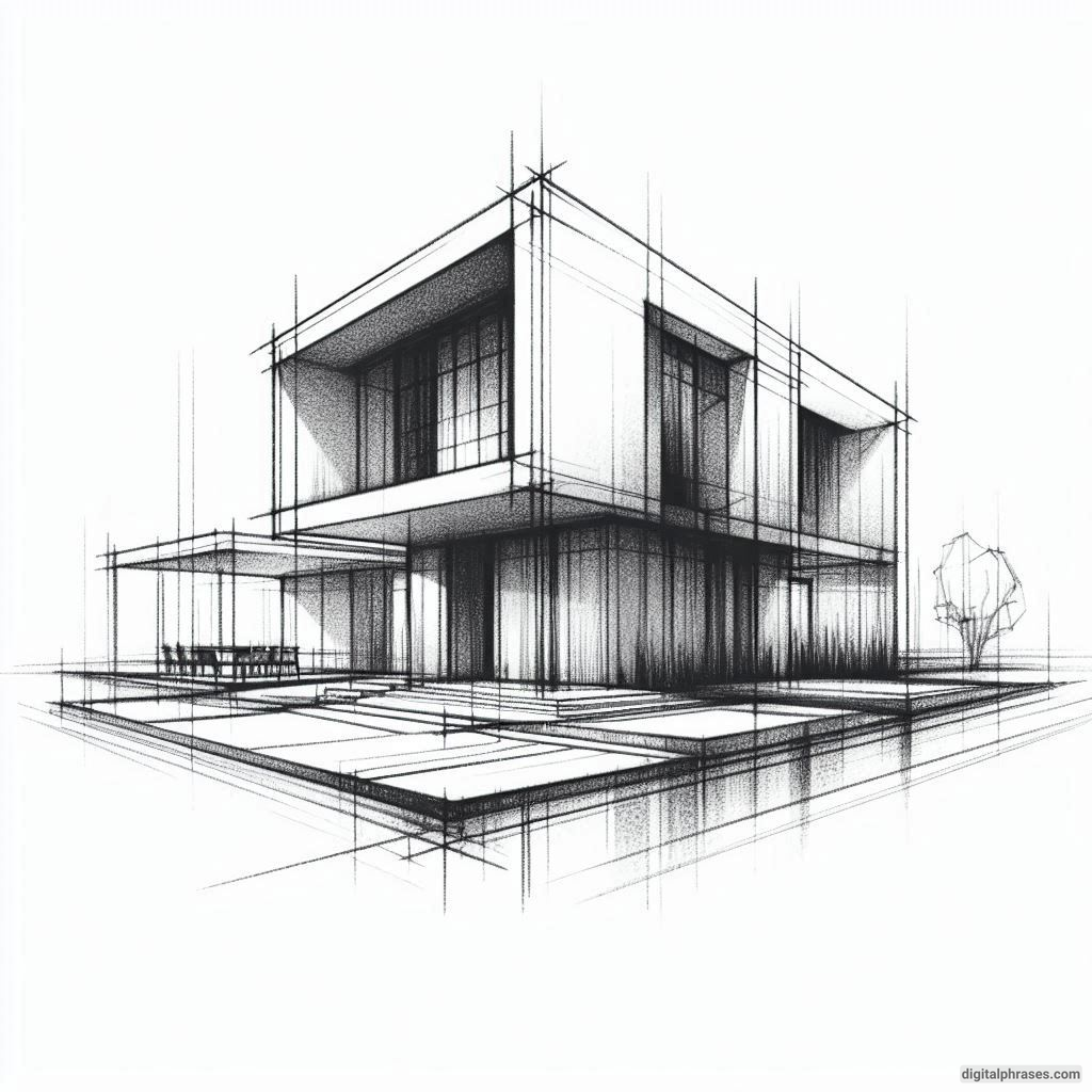 25 Two Point Perspective Drawing Ideas of a House