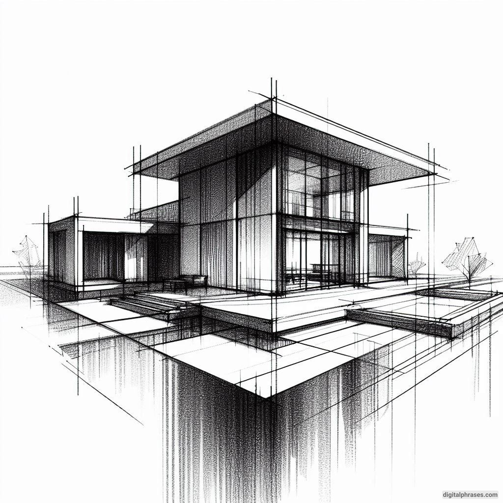 25 Two Point Perspective Drawing Ideas of a House