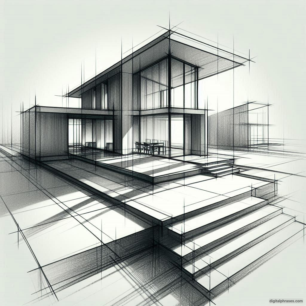 25 Two Point Perspective Drawing Ideas of a House