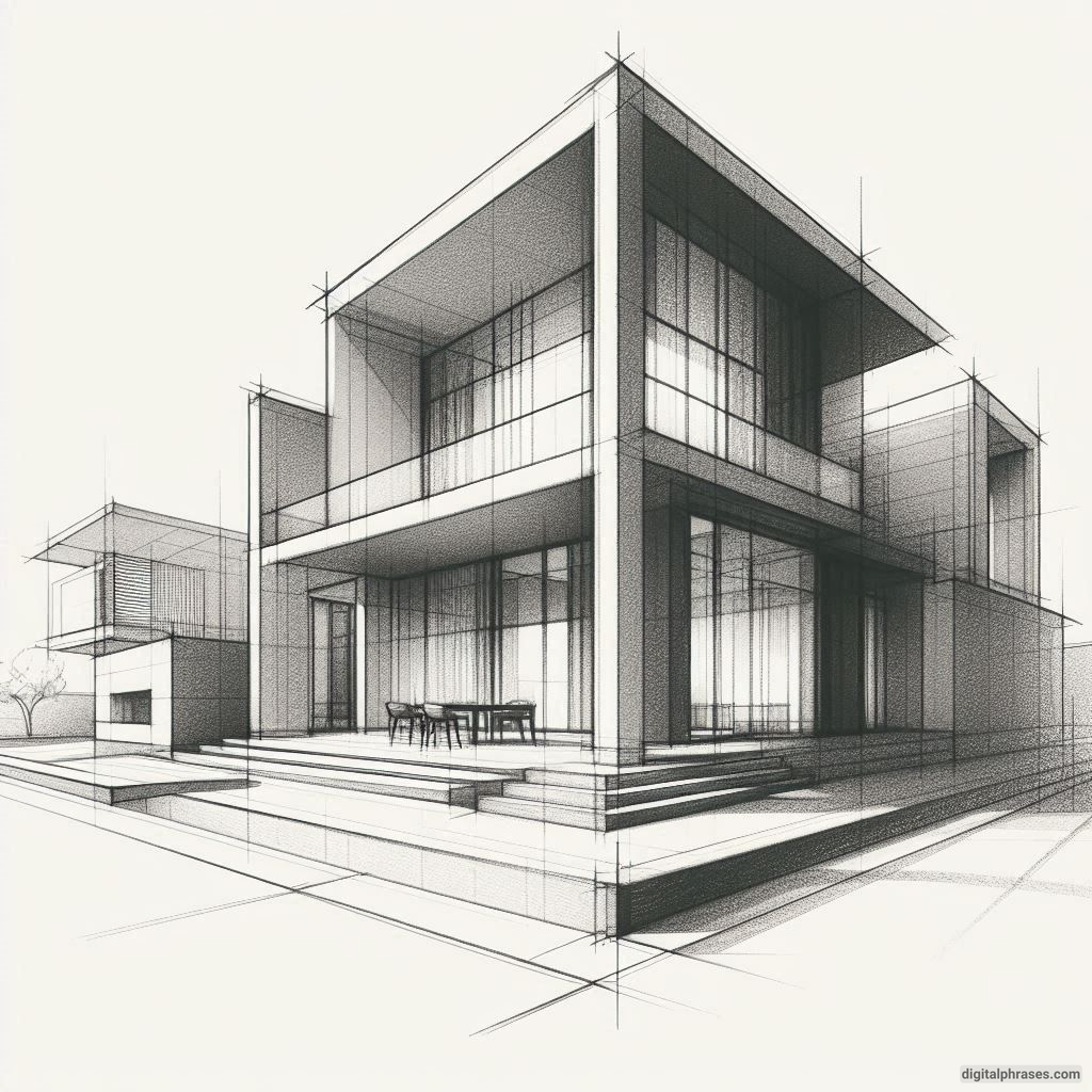 25 Two Point Perspective Drawing Ideas of a House