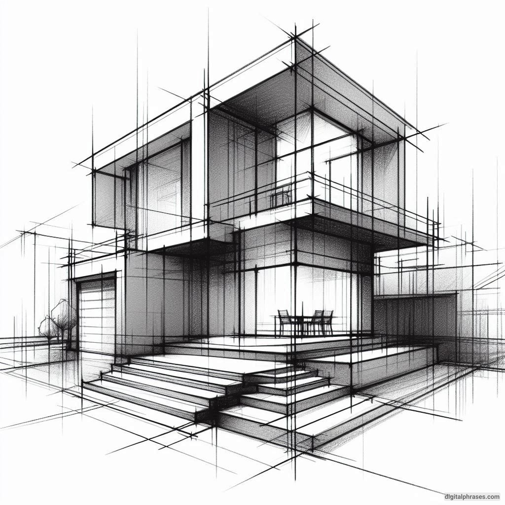 25 Two Point Perspective Drawing Ideas of a House