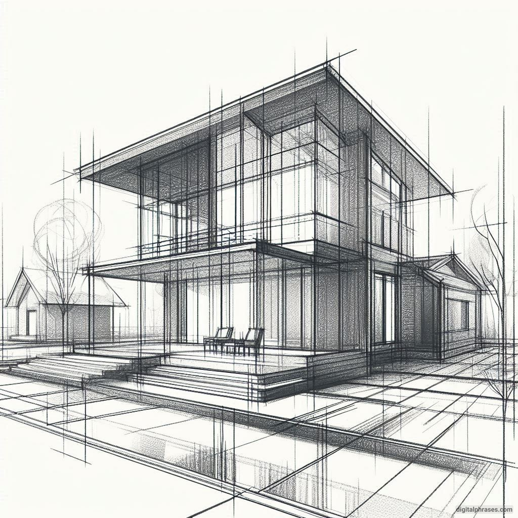 25 Two Point Perspective Drawing Ideas of a House