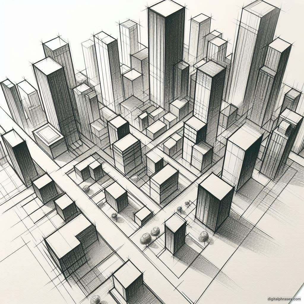 21 Two Point Perspective Drawing Ideas of a City