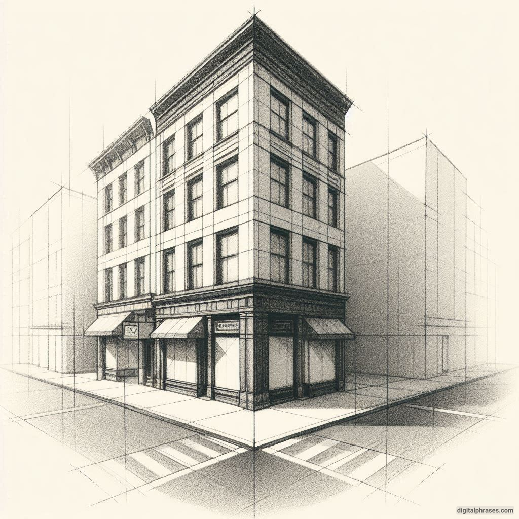 21 Two Point Perspective Drawing Ideas of a City