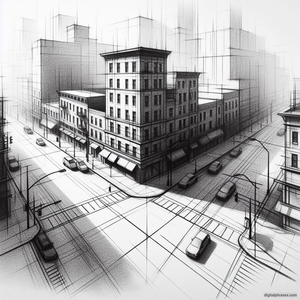 21 Two Point Perspective Drawing Ideas of a City