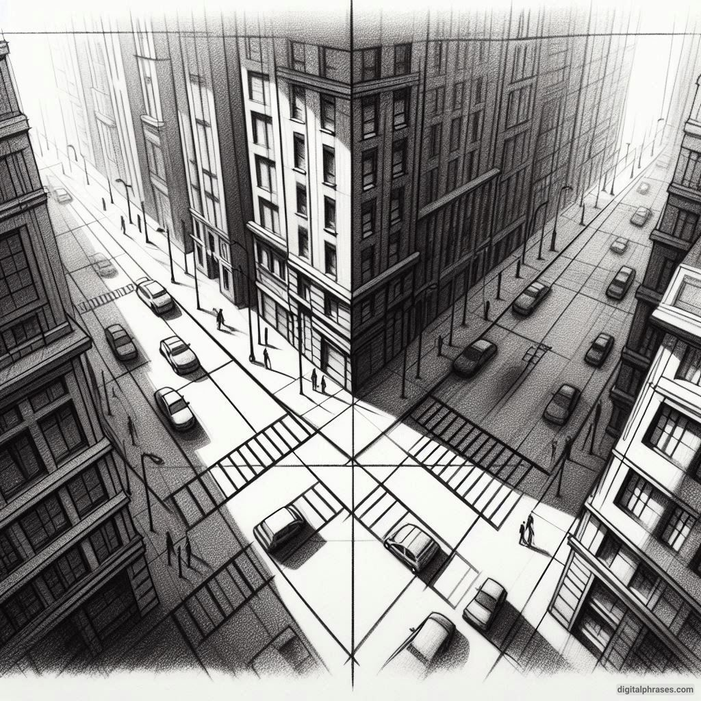 21 Two Point Perspective Drawing Ideas of a City