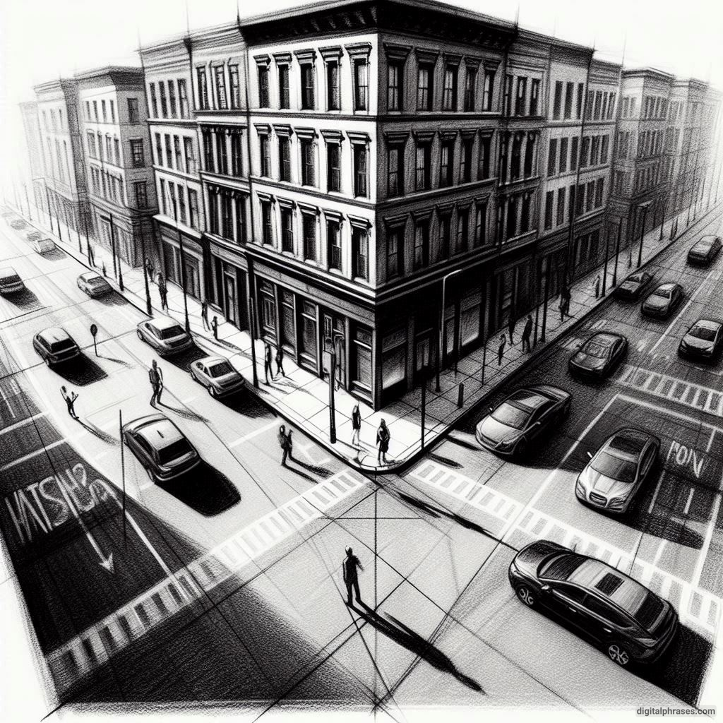 21 Two Point Perspective Drawing Ideas of a City