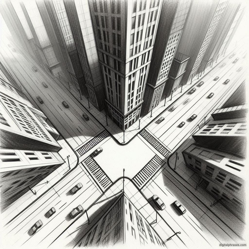 21 Two Point Perspective Drawing Ideas of a City