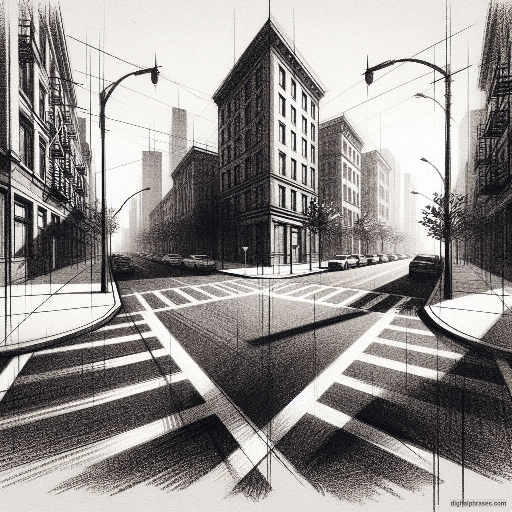 21 Two Point Perspective Drawing Ideas of a City