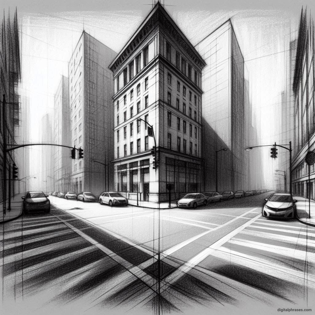 21 Two Point Perspective Drawing Ideas of a City