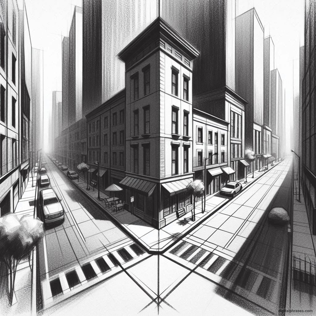 21 Two Point Perspective Drawing Ideas of a City